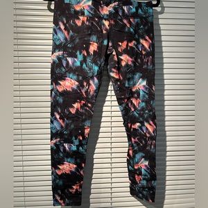 Paint strokes black leggings